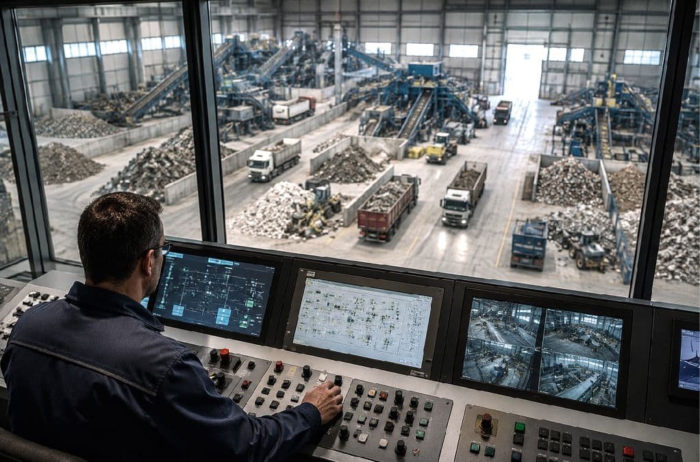 Bild 1 KI-generiertes Systembild zur Visualisierung digitaler Prüfung und Nachverfolgung von Sekundärmaterialien Quelle: KI-generiertes Bild/Katrin Mees