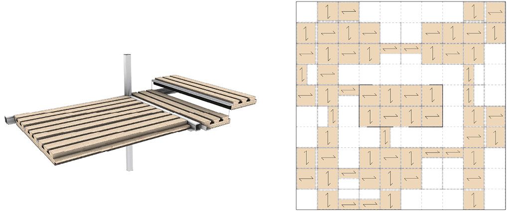 Bild 7 Alternierende Ausrichtung der Deckenelemente Quelle: knippershelbig