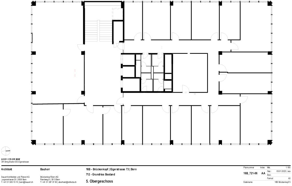 Bild 14 Grundriss 5. Obergeschoss Bestand