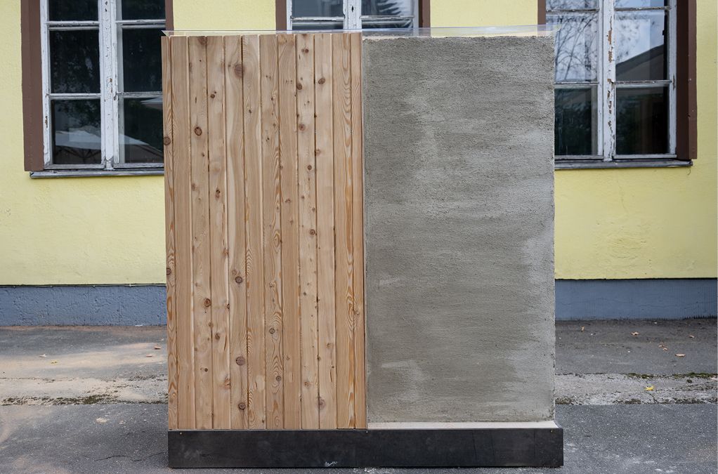 Bild 4 Musterwand Holzbau mit Fassadenvarianten Quelle: STADT UND LAND/Christian Kruppa