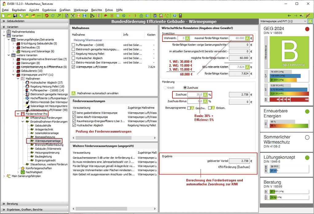 EVEBI – Förderrechner Pro Quelle: Envisys
