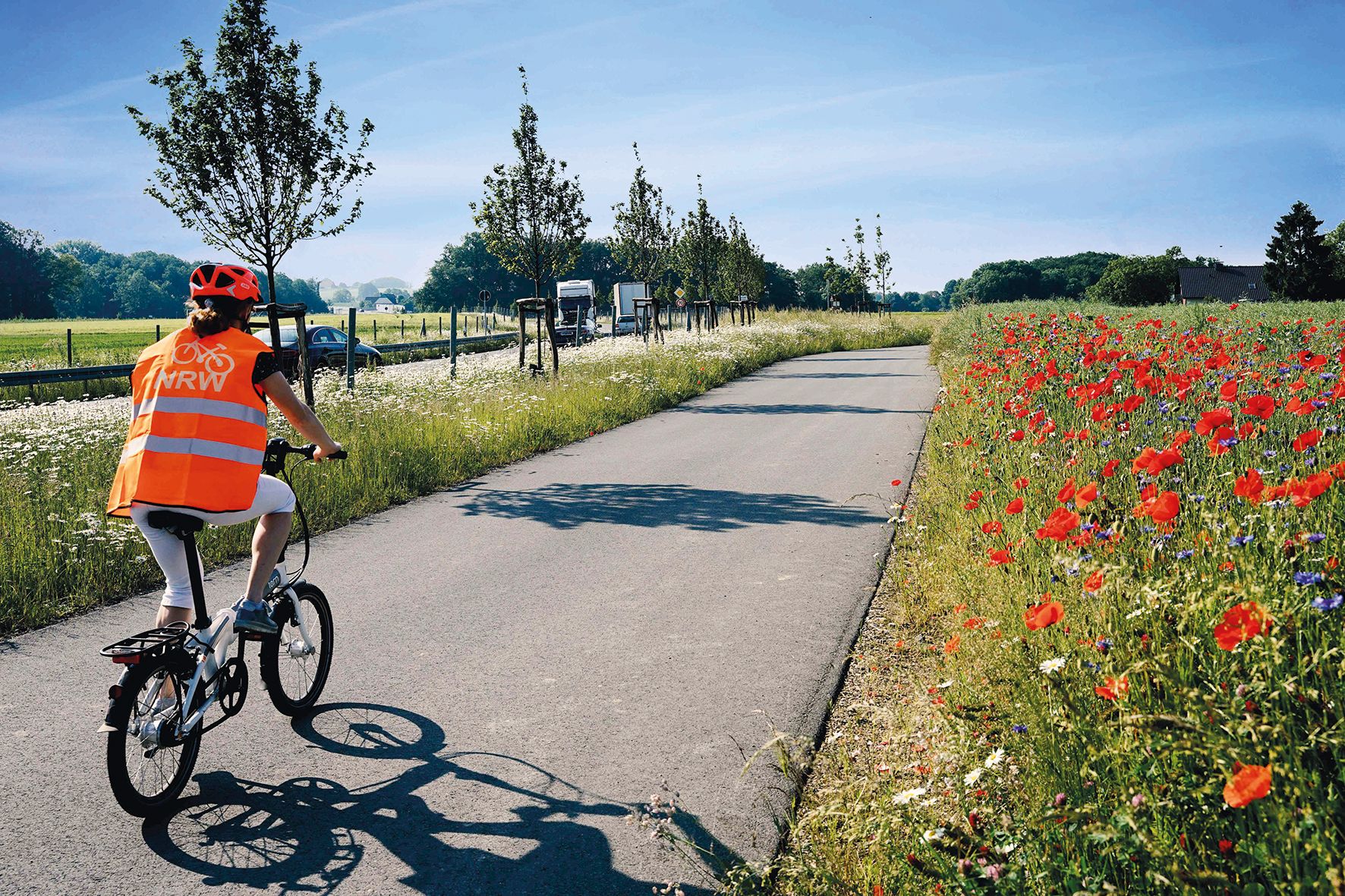 Ein Radweg in Nordrhein-Westfalen