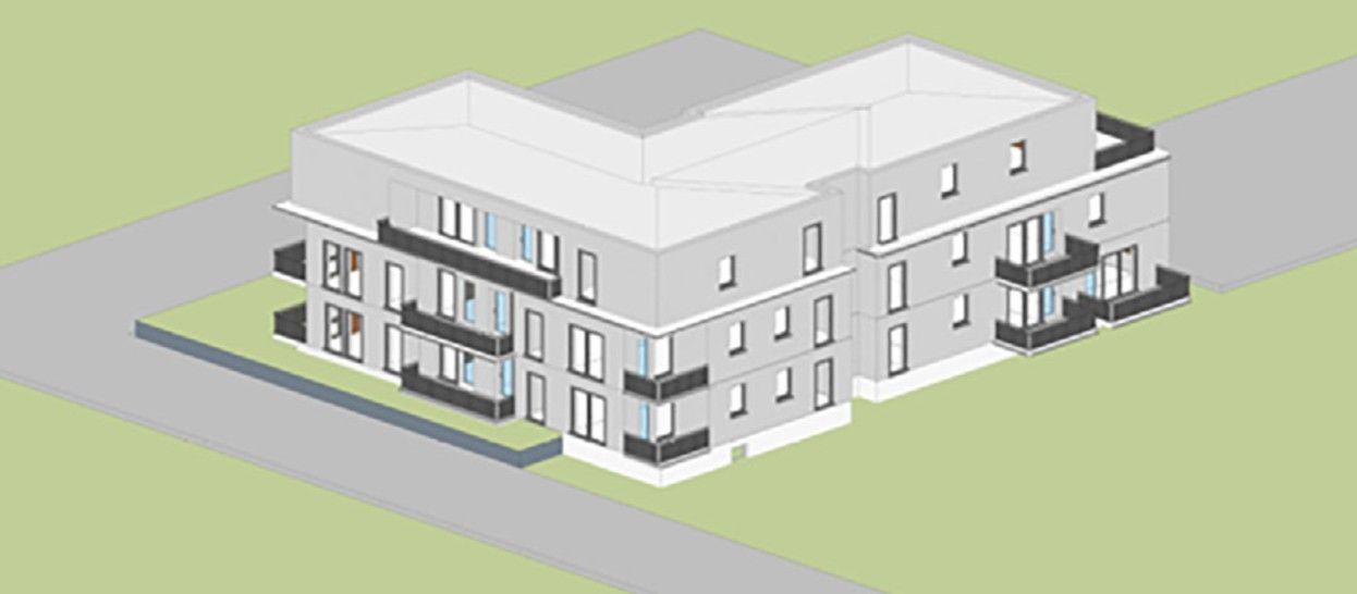 BIM-Modell des Mehrfamilienhauses