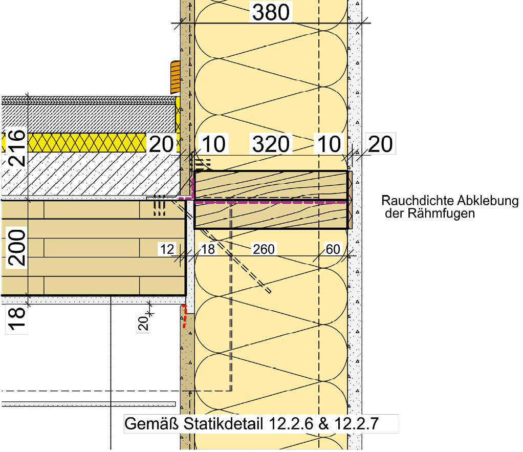 Bild 13 Anschluss Außenwand an Decke