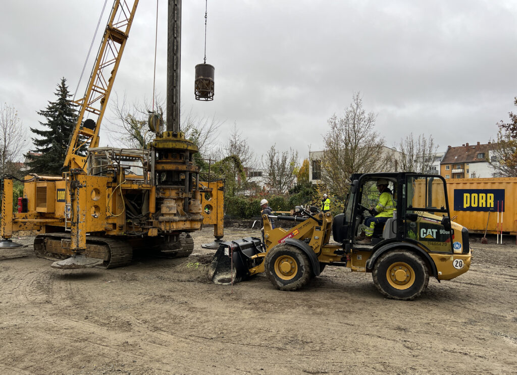 Bild 2 Pfahlgründung in Brandenburg an der Havel – die Baustelle wurde durch den PORR Spezialtiefbau nach den Kriterien der DGNB ausgeführt